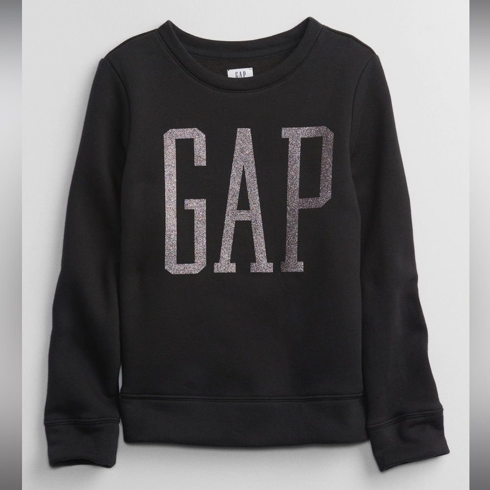 Gap Kids Metallic Logo Crewneck Sweatshirt Size Medium